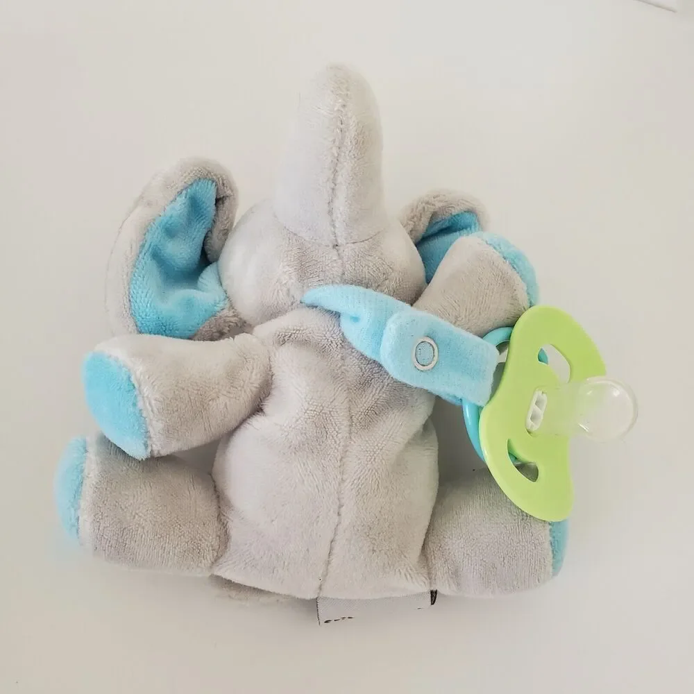 WubbaNub Cribmates Pacifier Holder Lot Giraffe Elephant Plush Baby Soother 3pc